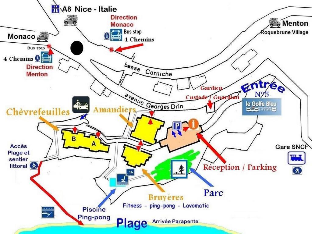 Aparthotel Le Golfe Bleu Roquebrune-Cap-Martin Exterior foto